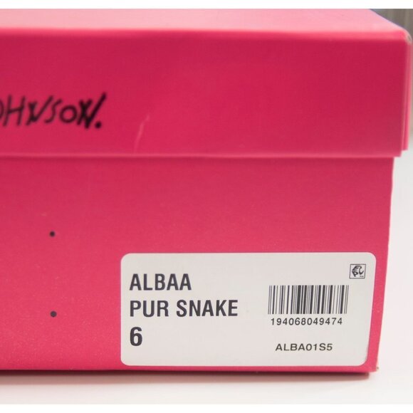 Betsey Johnson Albaa Iridescent Faux Snake Boots 6 - Picture 2 of 5